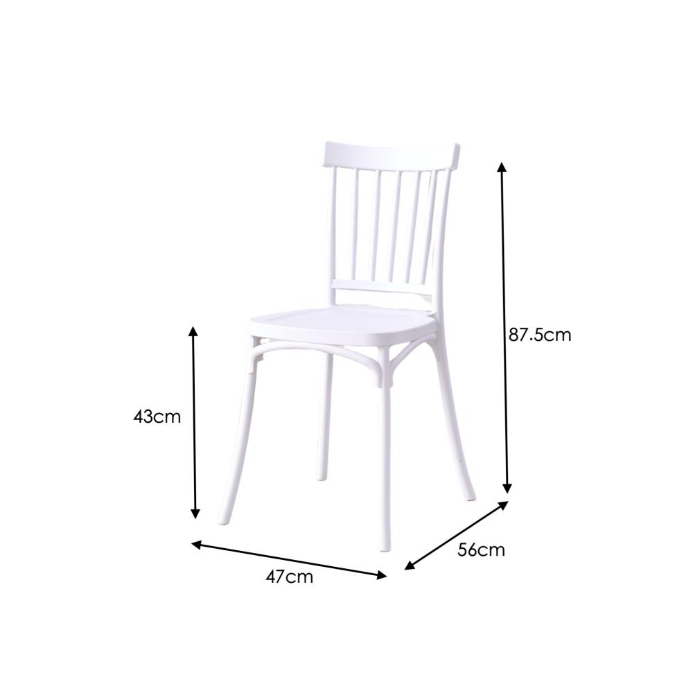 Juego de Comedor Mopry · 4 Sillas · Blanco