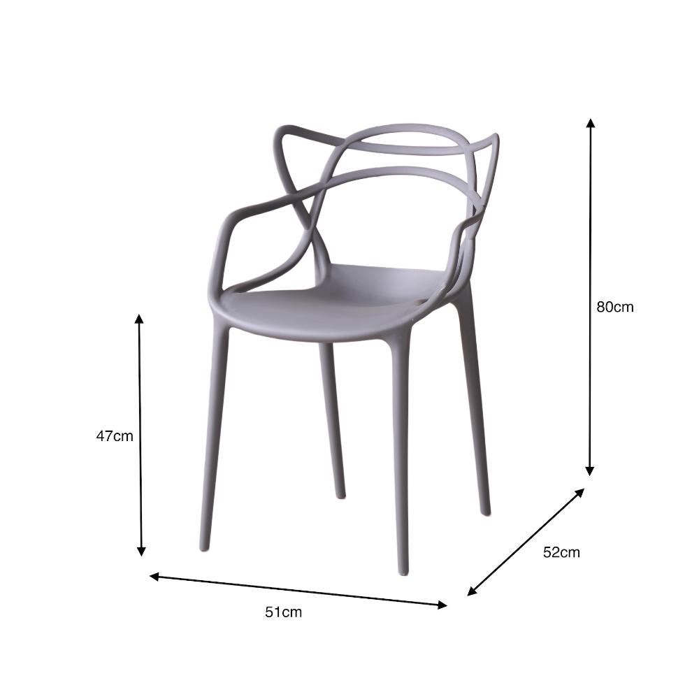 Silla Palermo, Color Gris, con Espaldar y Diseño Moderno