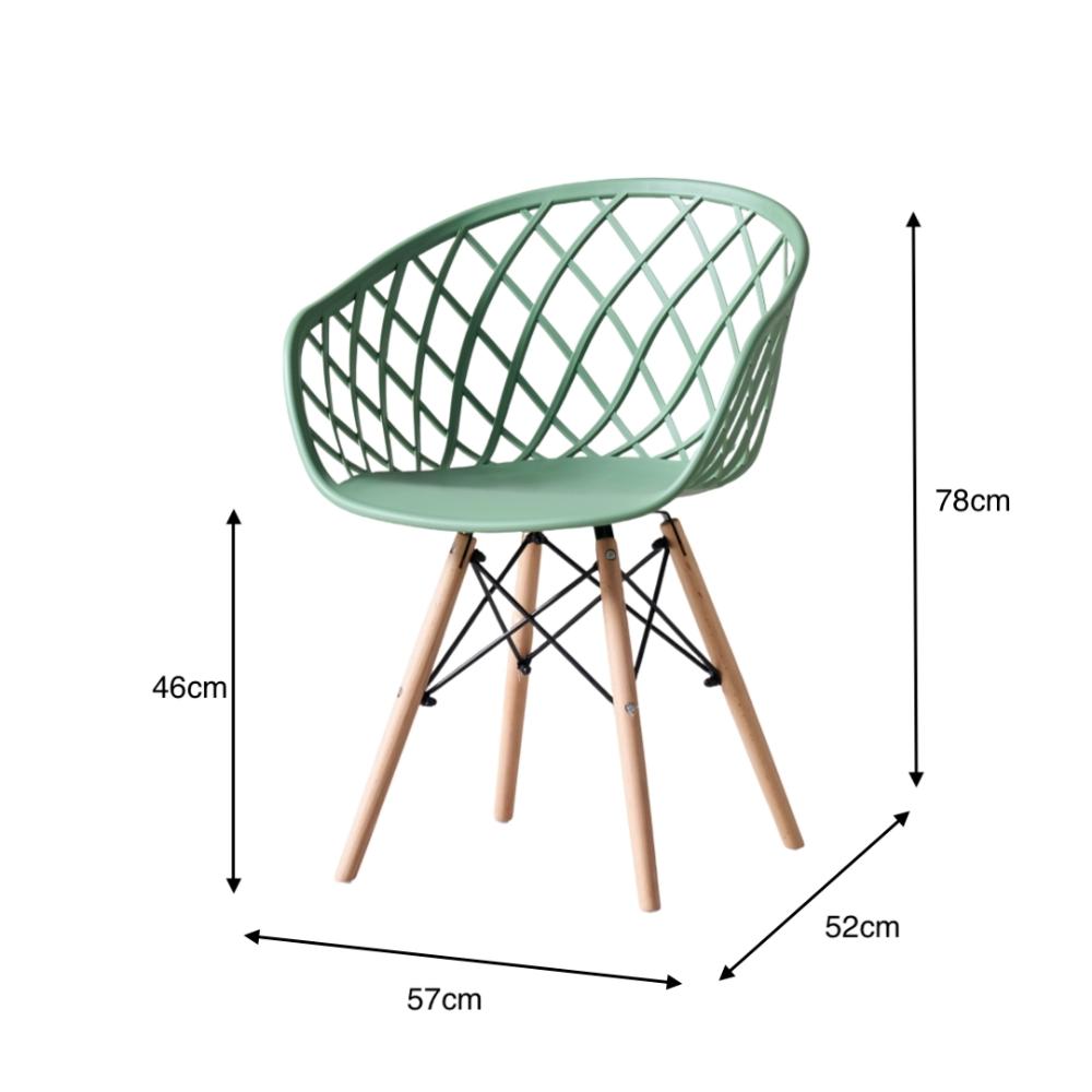 Silla Oasis con Brazos, Color Verde Olivo, con Espaldar, detalle interior