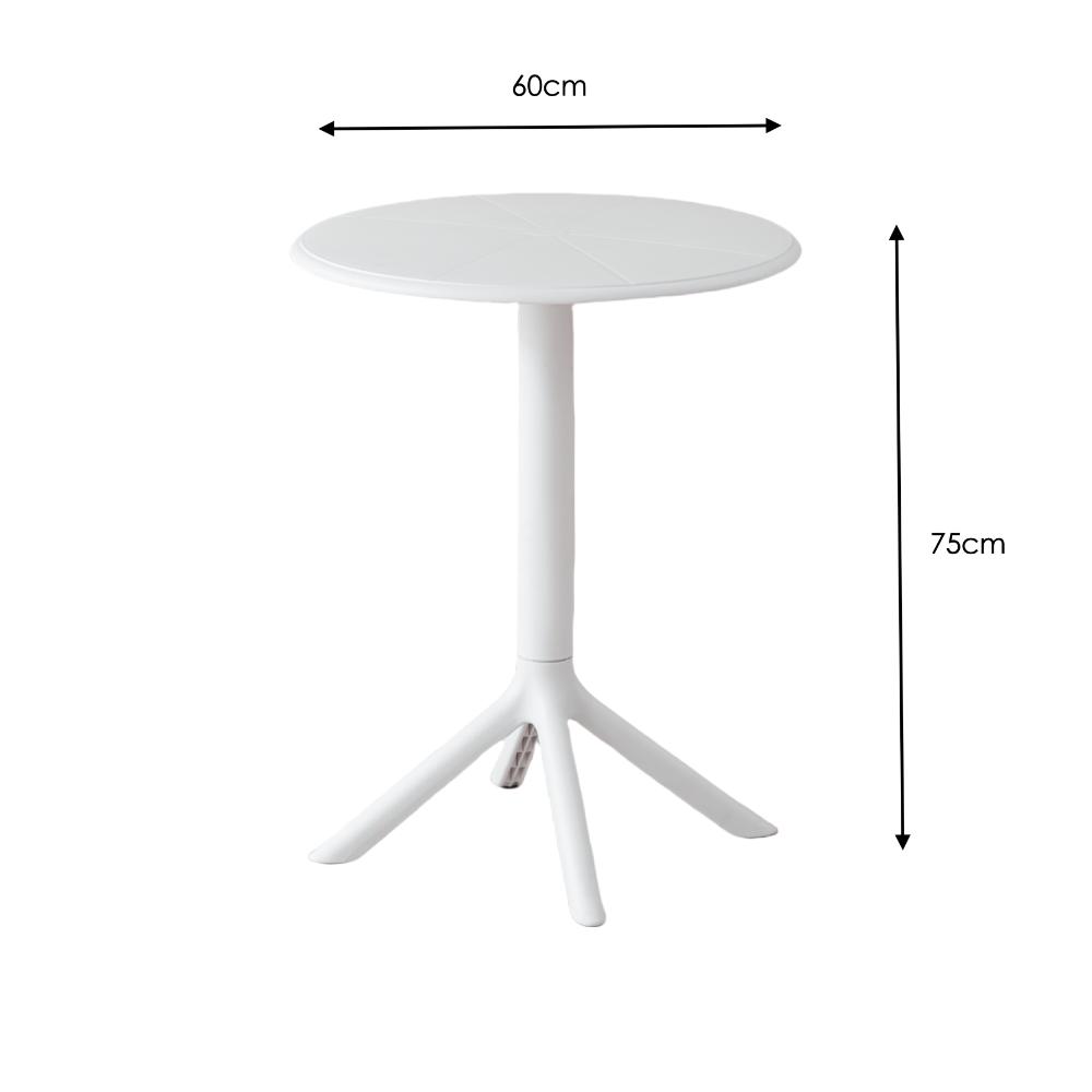 Juego de Comedor Shaki · Mesa Redonda + 2 Sillas · Verde Olivo