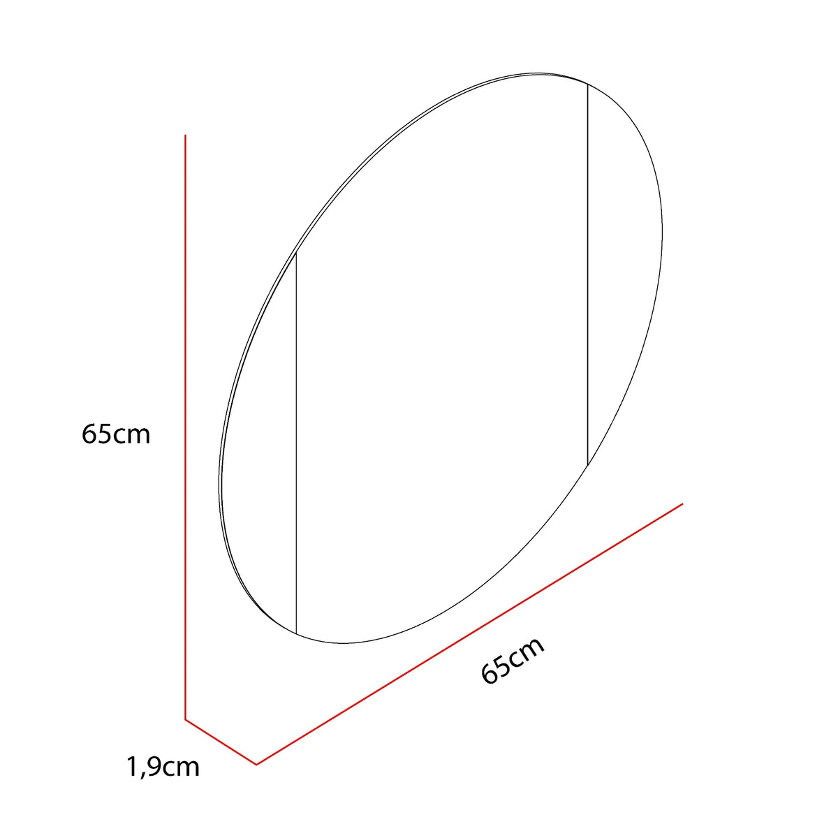 Espejo Lucca · Circular 65 cm