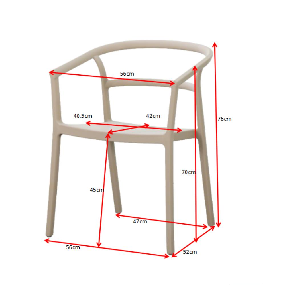 Silla Porto, Gris, con Espaldar Minimalista y Diseño Moderno, abierto