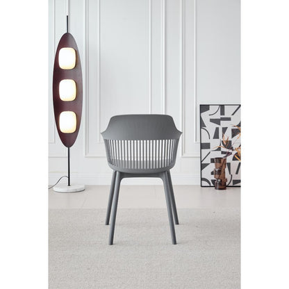 Silla con Cojín Max, Color Gris Oscuro, con Espaldar en Rejilla, detalle