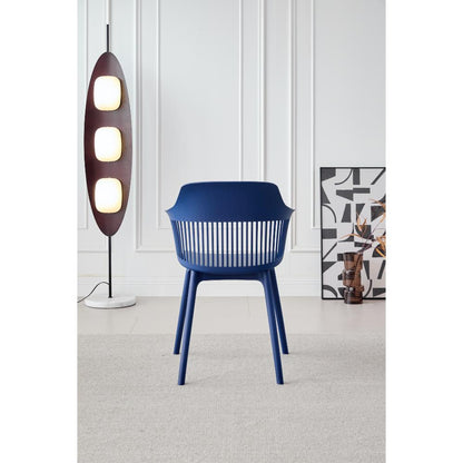 Silla con Cojín Max, Color Azul, con Espaldar en Rejilla, detalle
