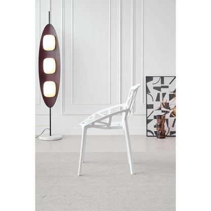 Silla Roxy, Color Blanco, con Espaldar y Diseño Moderno, vista posterior