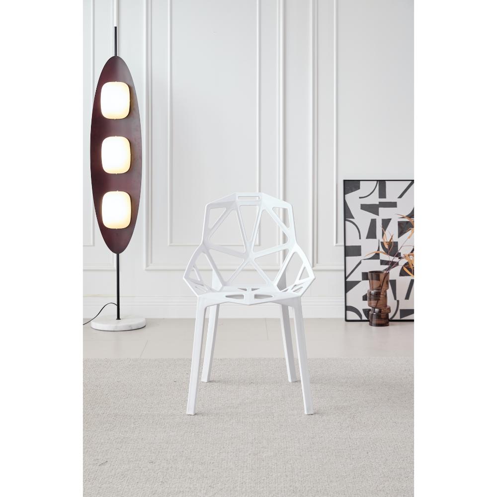 Silla Roxy, Color Blanco, con Espaldar y Diseño Moderno, en ambiente