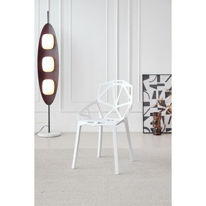 Silla Roxy, Color Blanco, con Espaldar y Diseño Moderno, vista frontal
