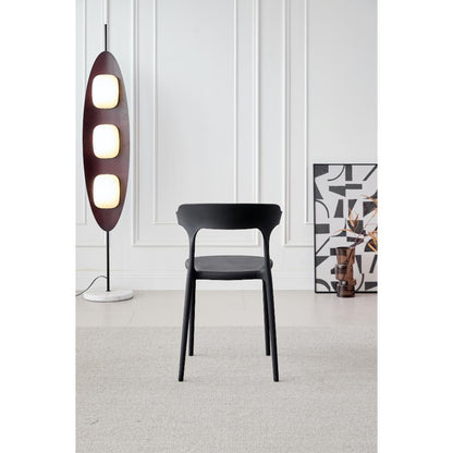 Silla Elena, Color Negro, con Espaldar y Diseño Moderno, en ambiente