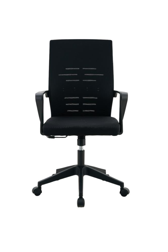 Silla de Escritorio Vertex, Negro, ergonómica con reposabrazos, detalle