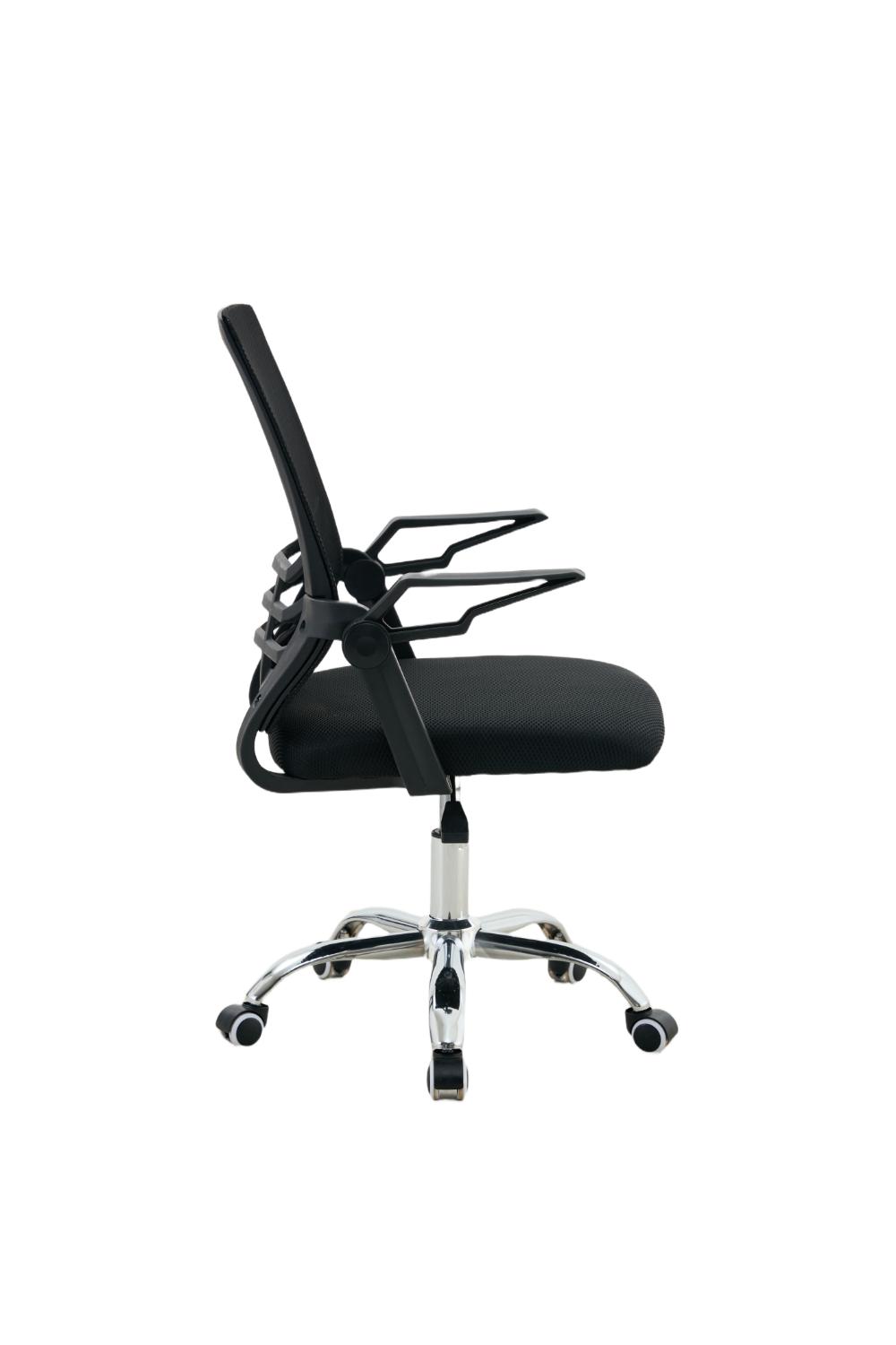 Silla de Escritorio Legacy, Negro, ergonómica con reposabrazos, vista posterior