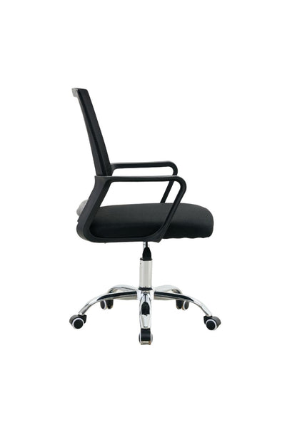 Silla de Escritorio Imperial, Negro, ergonómica con reposabrazos, vista posterior