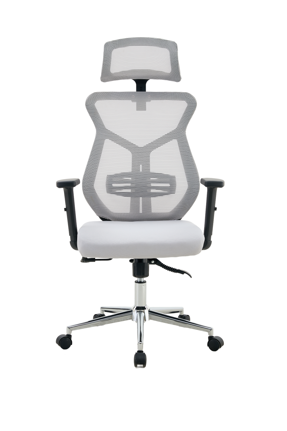 Silla de Escritorio Prime, Gris, Ergonómica con Altura Ajustable, vista lateral