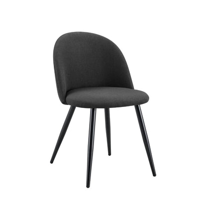 Set de 4 Sillas Core, Color Negro, con Espaldar y Diseño Moderno