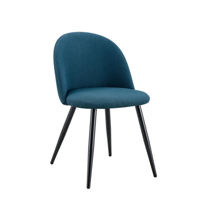 Set de 4 Sillas Core, Color Azul, con Espaldar y Diseño Moderno