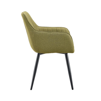 Set de 2 Sillas Neo, Color Verde, con Espaldar y Diseño Moderno