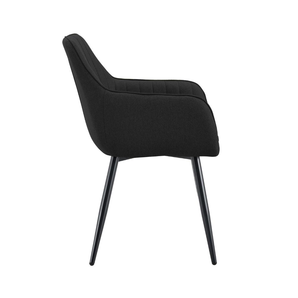 Set de 4 Sillas Neo, Color Negro, con Espaldar y Diseño Moderno