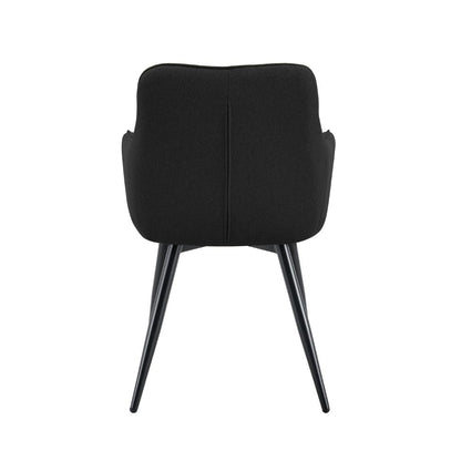 Set de 2 Sillas Neo, Color Negro, con Espaldar y Diseño Moderno