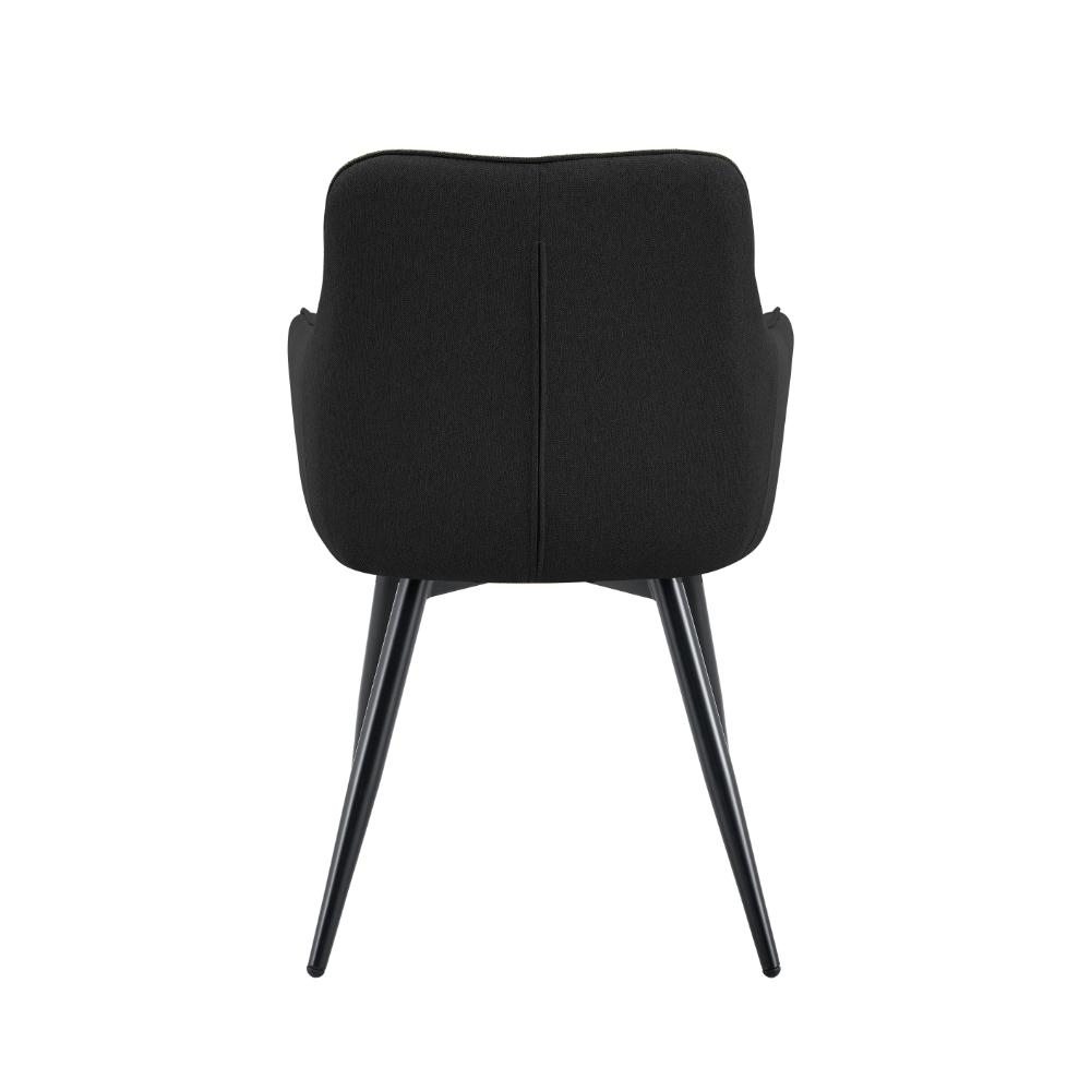 Set de 4 Sillas Neo, Color Negro, con Espaldar y Diseño Moderno
