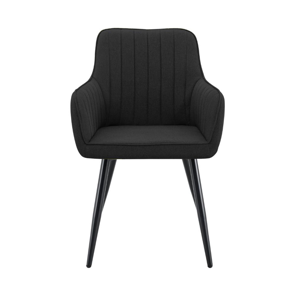 Set de 4 Sillas Neo, Color Negro, con Espaldar y Diseño Moderno