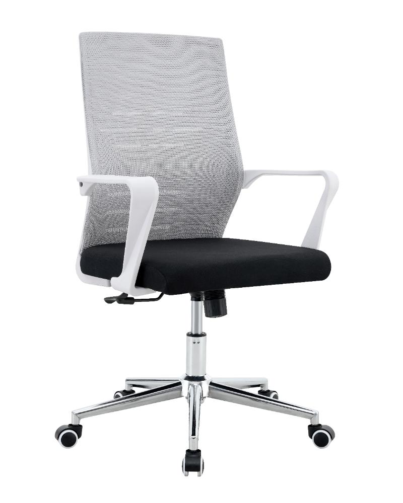 Silla de Escritorio Vertex, Gris, Ergonómica con Reposabrazos, vista lateral