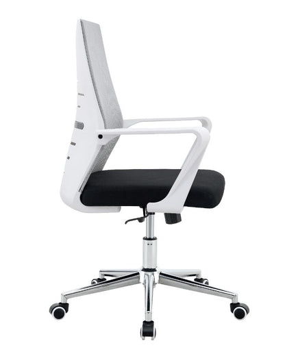 Silla de Escritorio Vertex, Gris, Ergonómica con Reposabrazos, vista posterior