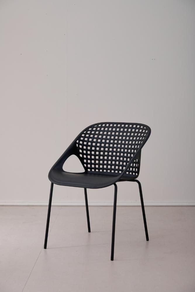 Set de 2 Sillas Senit con Brazos, Color Negro, con Espaldar y Diseño Moderno
