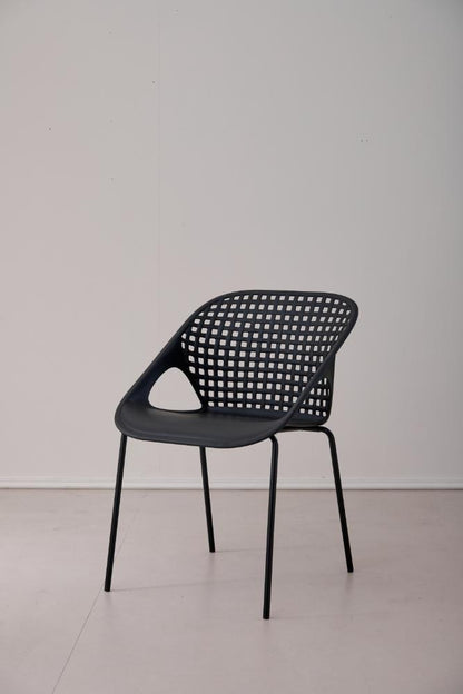 Set de 2 Sillas Senit con Brazos, Color Negro, con Espaldar y Diseño Moderno