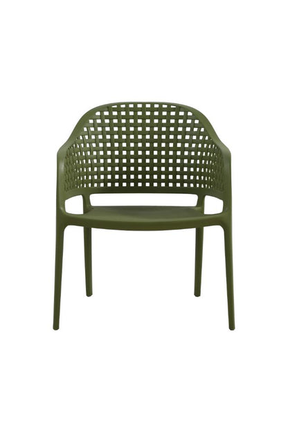 Juego de sala exterior Amalfi verde olivo: mesa de centro, 2 sillas y banco – vista 12