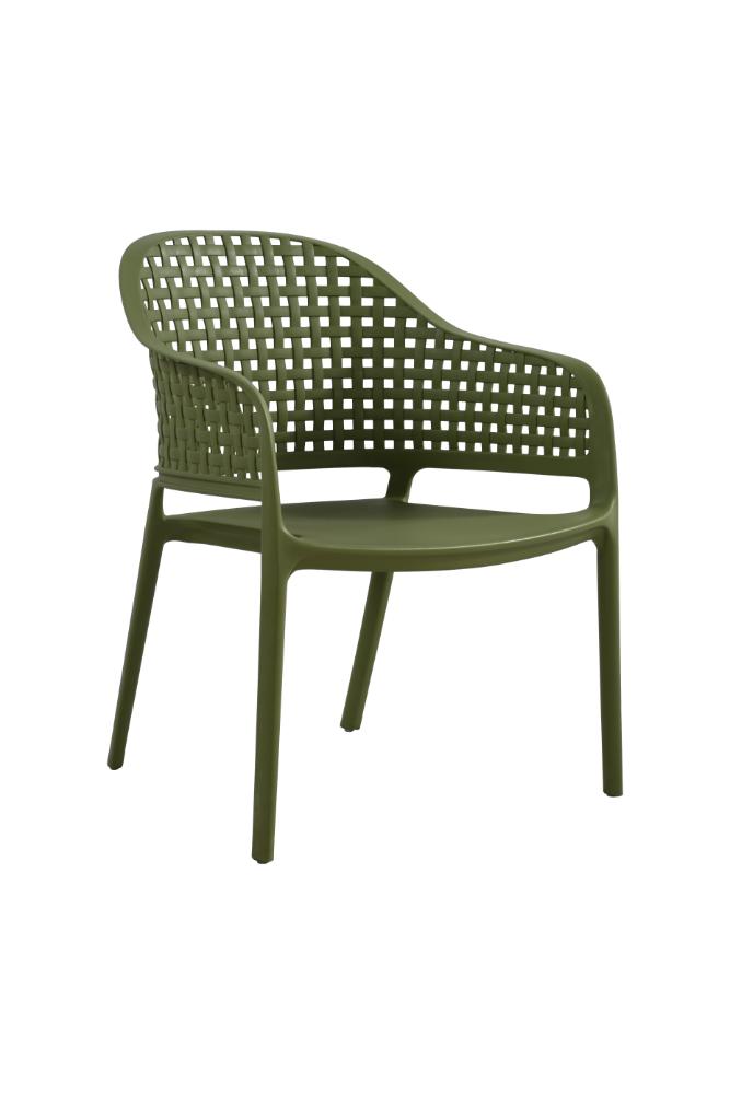 Juego de sala exterior Amalfi verde olivo: mesa de centro, 2 sillas y banco – vista 10