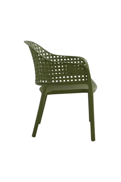 Juego de sala exterior Amalfi verde olivo: mesa de centro, 2 sillas y banco – vista 11