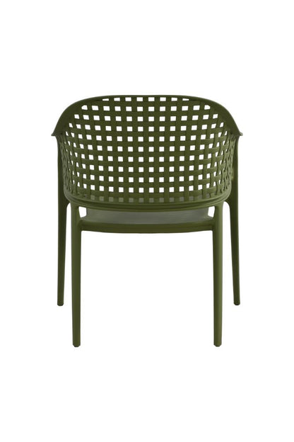 Juego de sala exterior Amalfi verde olivo: mesa de centro, 2 sillas y banco – vista 13