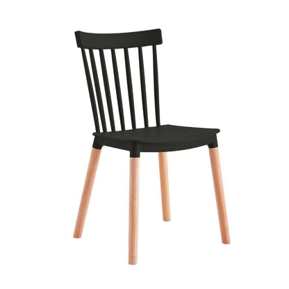 Juego de Comedor Velasca · 6 Sillas · Negro y Café Claro