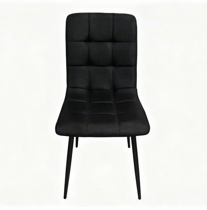 Set de 4 Sillas Flex, Color Negro, con Espaldar y Diseño Moderno, detalle interior