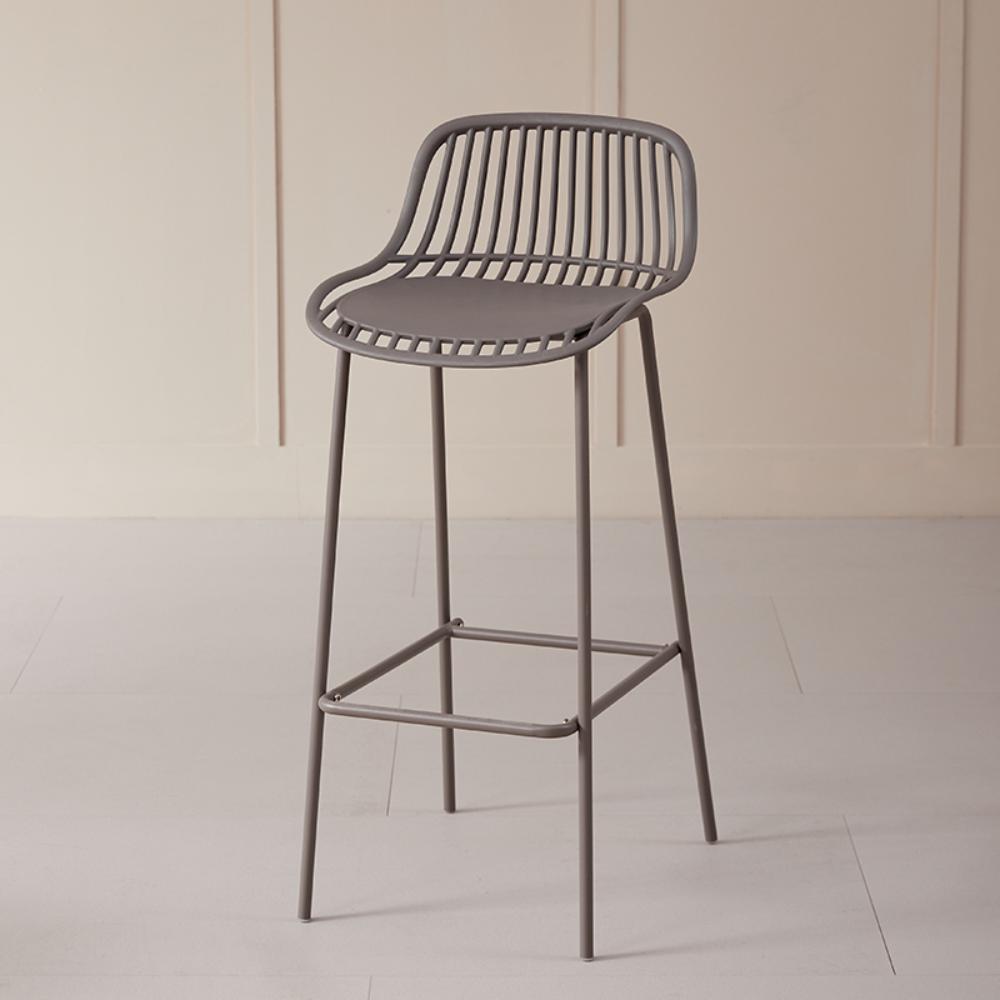 Set de 4 Sillas para Bar Tulum, Color Taupe, Diseño Moderno