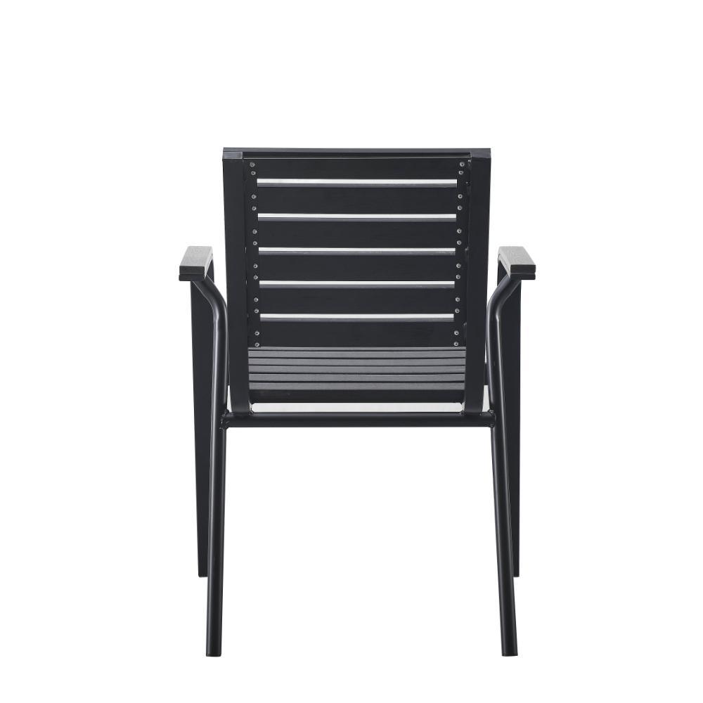 Sillas Comedor Exterior Rapel, Negro, con Cómodo Espaldar, detalle