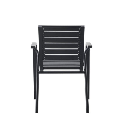 Sillas Comedor Exterior Rapel, Negro, con Cómodo Espaldar, detalle