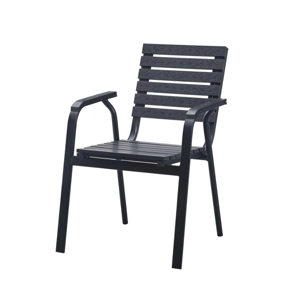Sillas Comedor Exterior Rapel, Negro, con Cómodo Espaldar, vista frontal