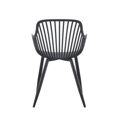 Set de 4 Sillas Victoria, Negro, con Espaldar Minimalista y Diseño Moderno