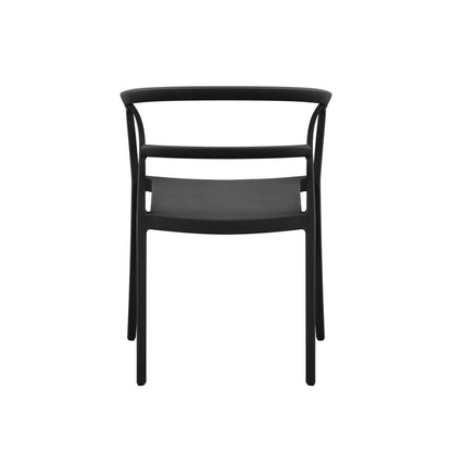Silla Porto, Negro, con Espaldar Minimalista y Diseño Moderno, medidas