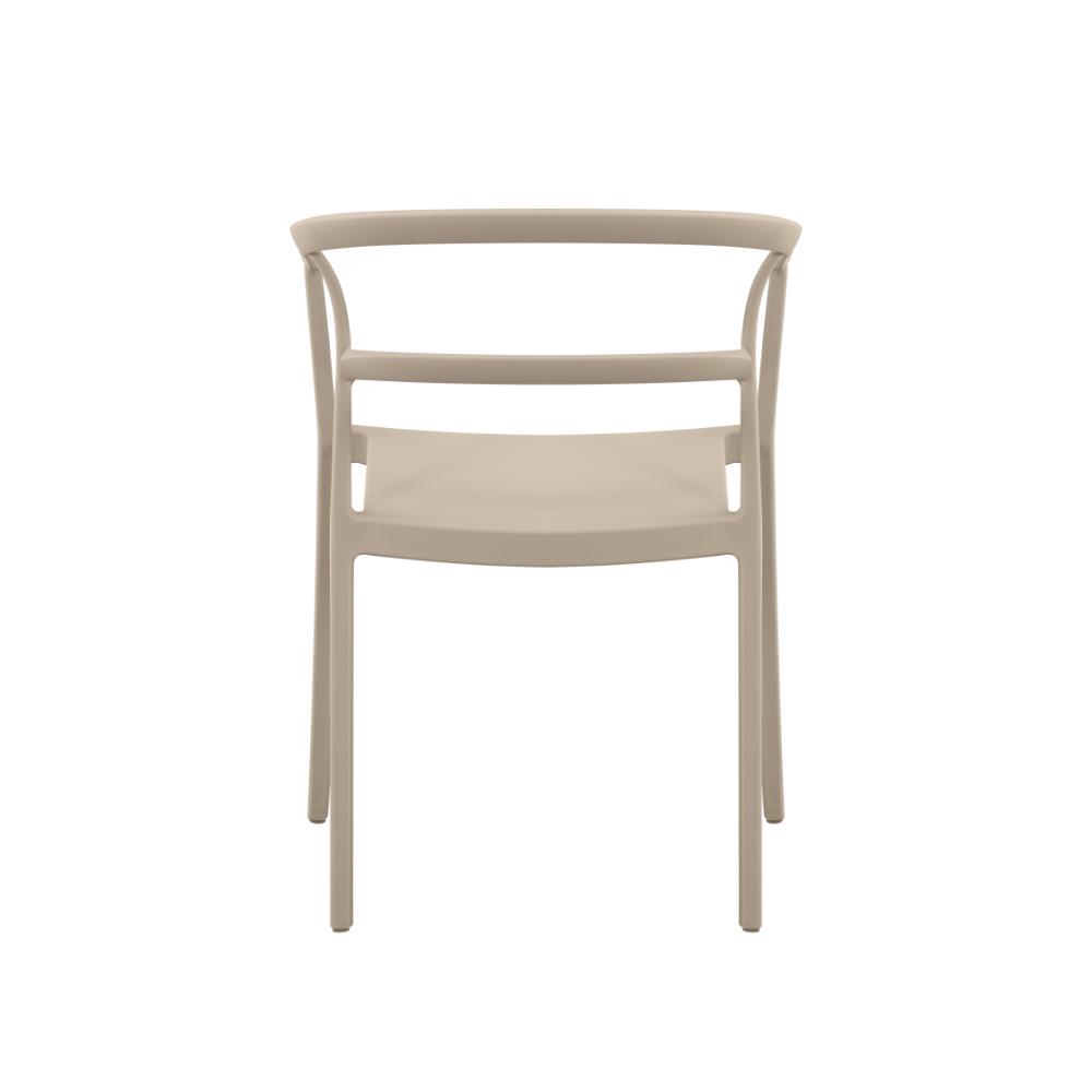 Silla Porto, Taupe, con Espaldar Minimalista y Diseño Moderno, medidas