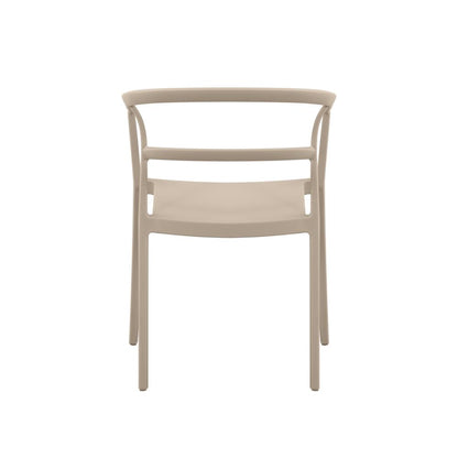 Silla Porto, Taupe, con Espaldar Minimalista y Diseño Moderno, medidas