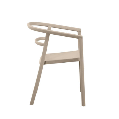 Silla Porto, Taupe, con Espaldar Minimalista y Diseño Moderno, en ambiente