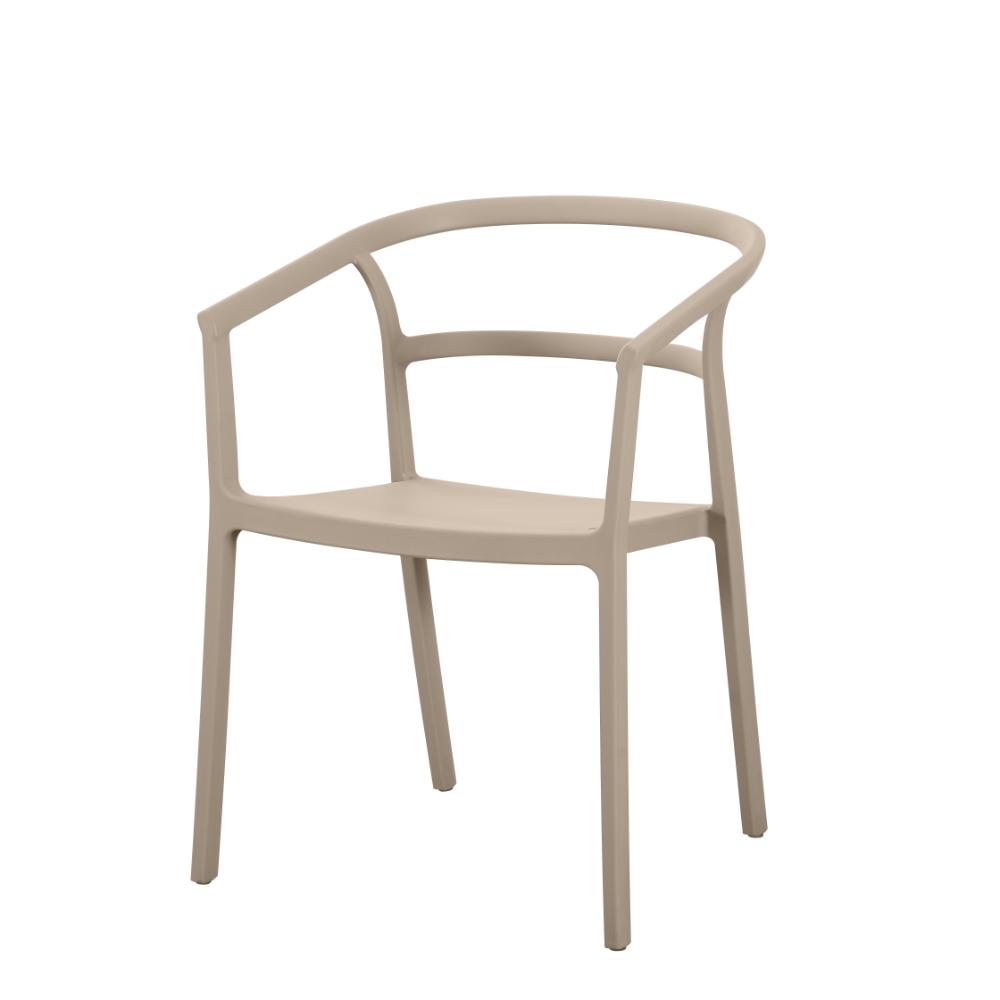 Silla Porto, Taupe, con Espaldar Minimalista y Diseño Moderno, detalle