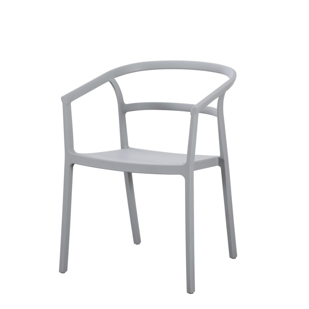 Silla Porto, Gris, con Espaldar Minimalista y Diseño Moderno, detalle