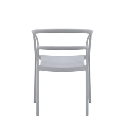 Silla Porto, Gris, con Espaldar Minimalista y Diseño Moderno, medidas