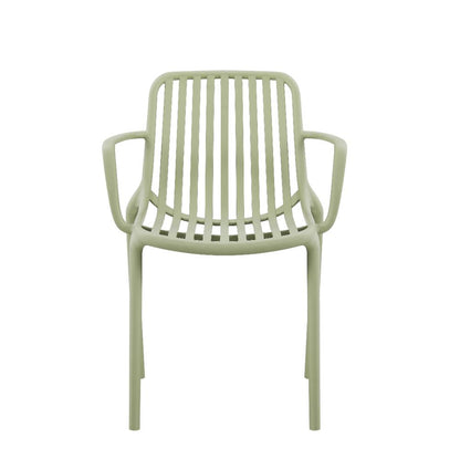 Silla Parma verde en polipropileno con espaldar en rayas, 80 x 57 x 54 cm – vista 5