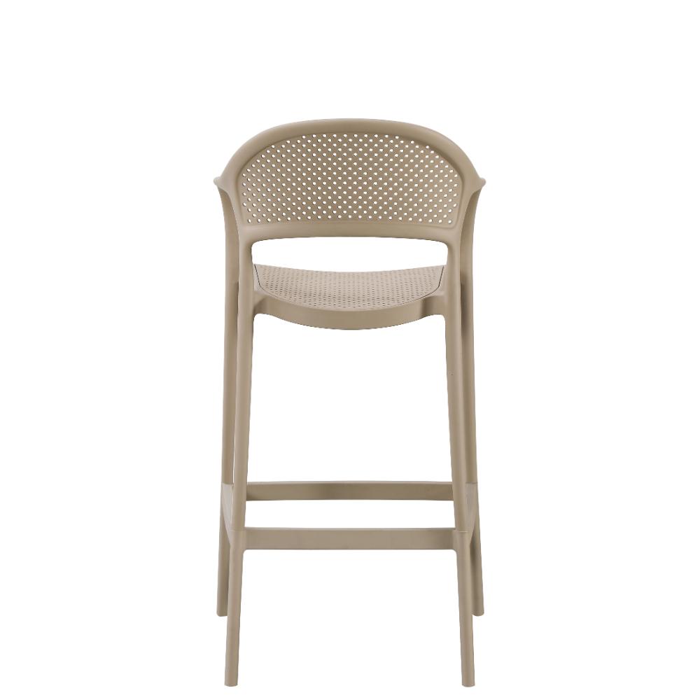 Silla para Bar Curitiva, Taupe, con Reposa Pies Doble Proposito, medidas