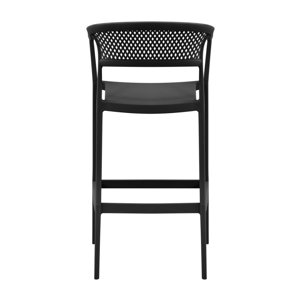 Silla para Bar Salvador, Negro, con Reposa Pies Doble Proposito, medidas