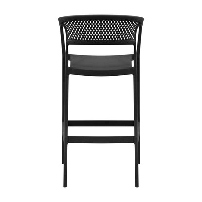 Silla para Bar Salvador, Negro, con Reposa Pies Doble Proposito, medidas