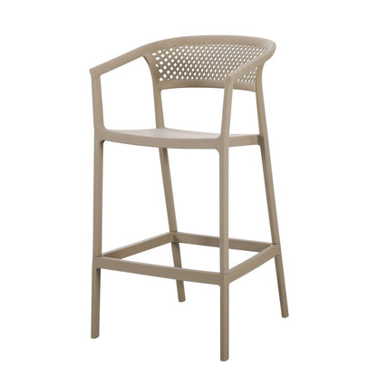 Silla para Bar Salvador, Taupe, con Reposa Pies Doble Proposito, detalle